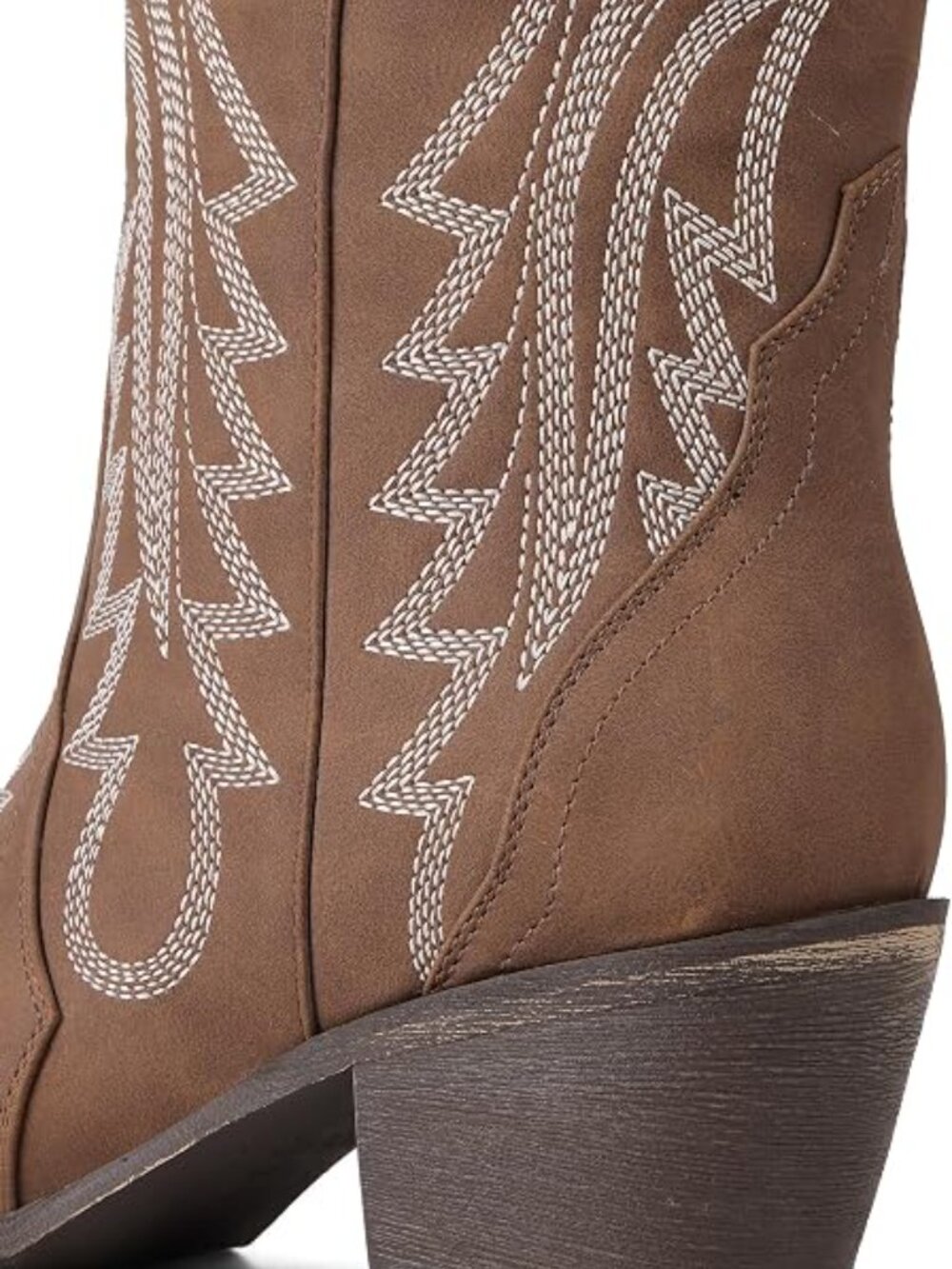 Mid Calf Western Cowgirl Boots for Women 15” Shaft Snip Toe | Embroidered, 2” Ch - Picture 4 of 4